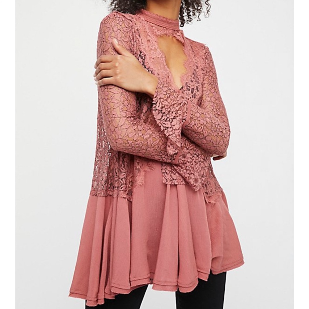 NWT Free People Lace Tunic